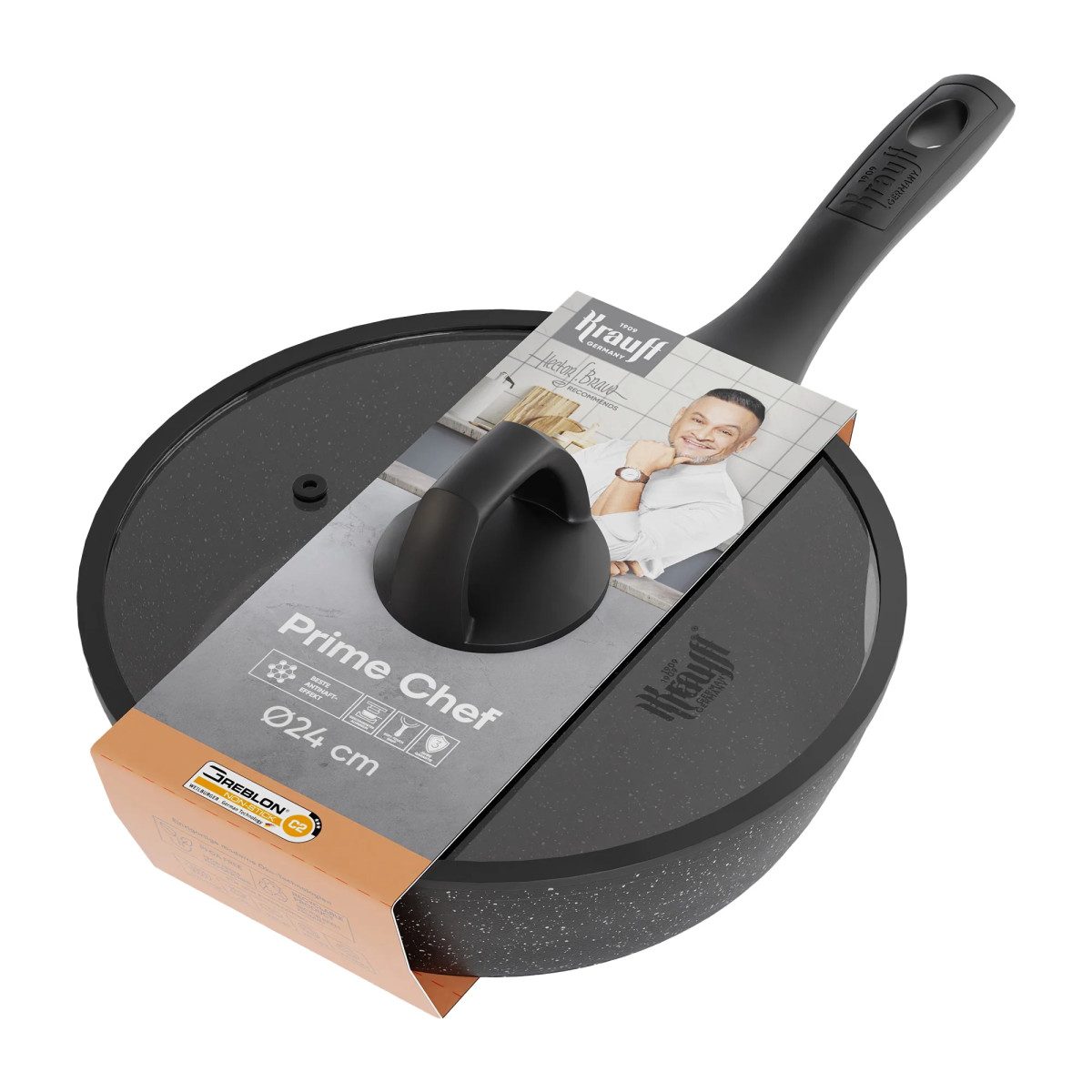 Сковорода глубокая Krauff Prime Chef 25-45-223 24 см черная