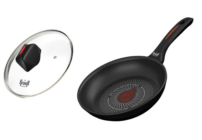 Сковорода универсальная с крышкой Krauff Smart Fry 88-222-131 28 см черная