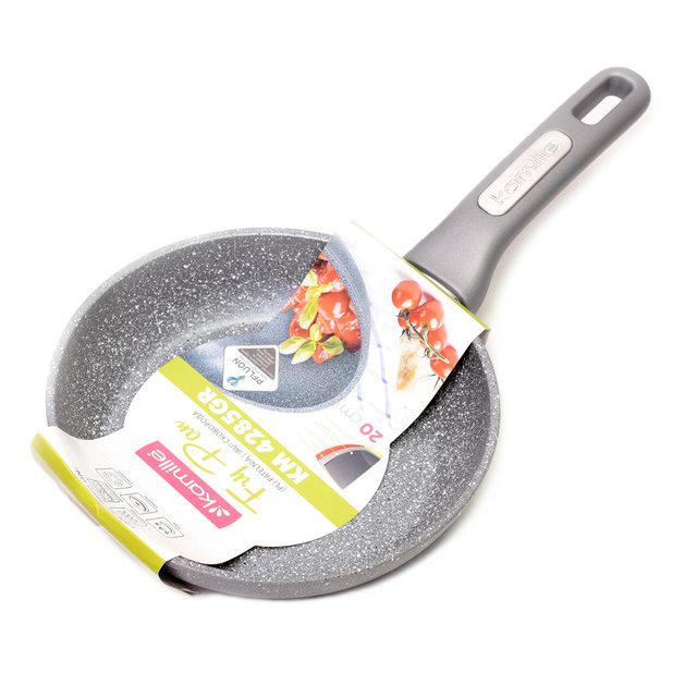 Сковорода с гранитным антипригарным покрытием d=20 см Kamille KM-4285GR