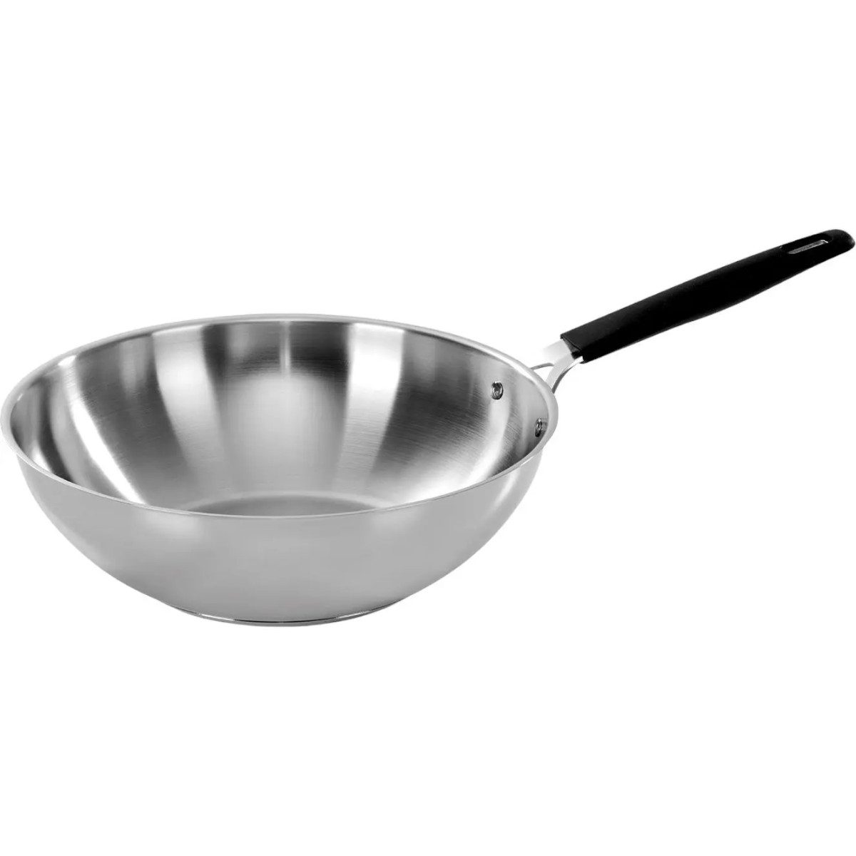 Сковорода Вок Barazzoni 33 Carati Inox 170156128 28 см 3.7 л серебристая