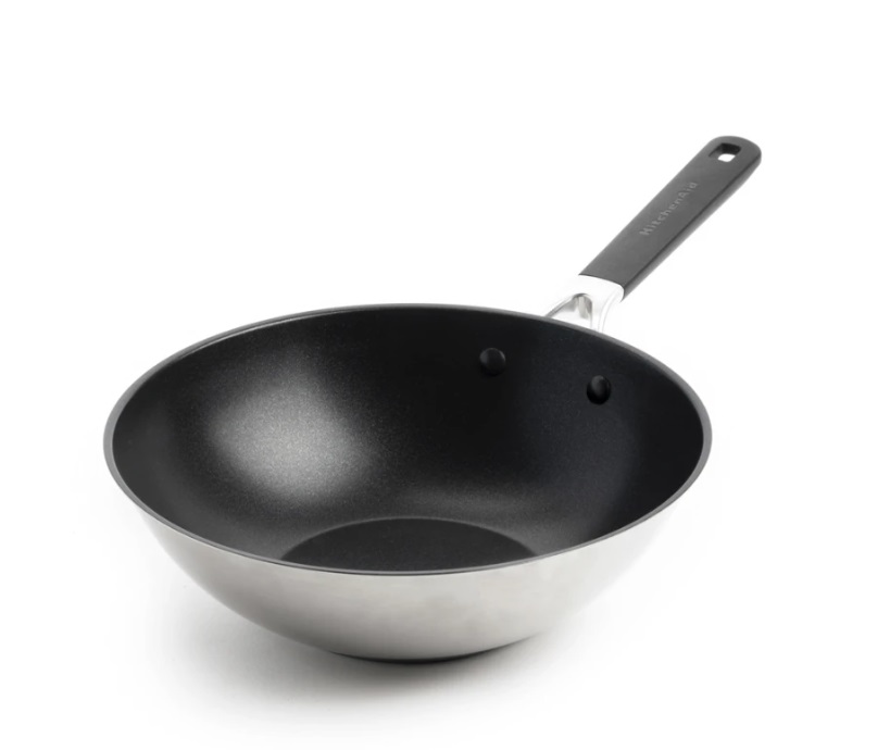 Сковорода ВОК KitchenAid СSS СС005705-001 28 см серебристая