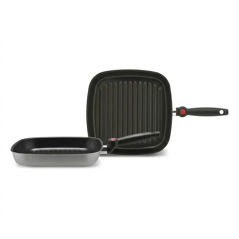Сковорода гриль с складной ручкой Piardi Home FIRS2825GR01 28х28 см серая
