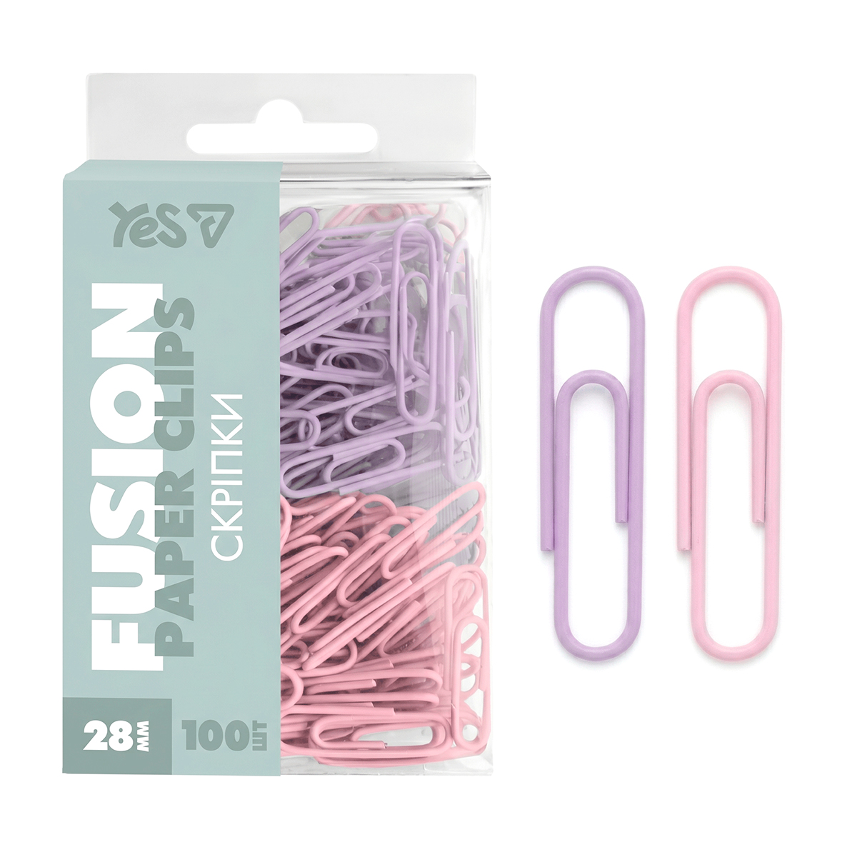 Скрепки канцелярские YES Fusion 140227 28 мм 100шт