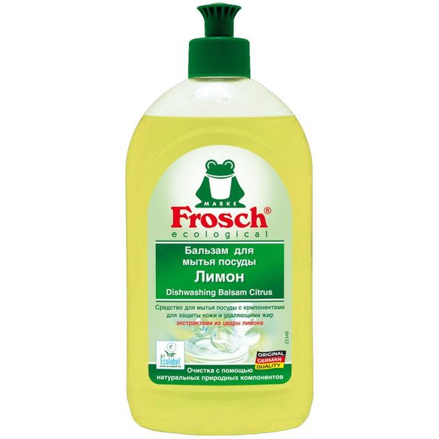 Средство для мытья посуды Frosch Лимон 4009175952028 500 мл Средство для мытья посуды Frosch Лимон 4009175952028 500 мл