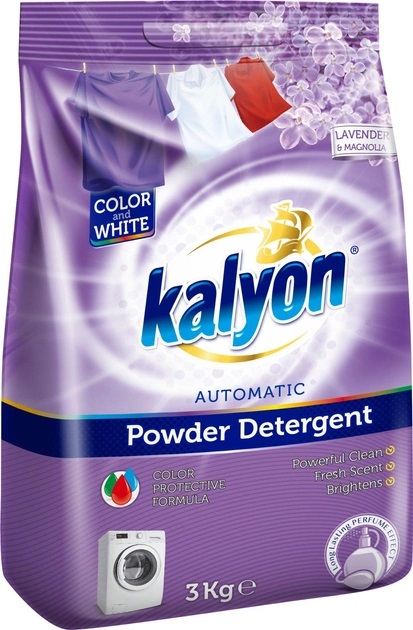 Порошок для стирки цветных и белых вещей Kalyon Lavender & Magnolia 8680731426571 3 кг