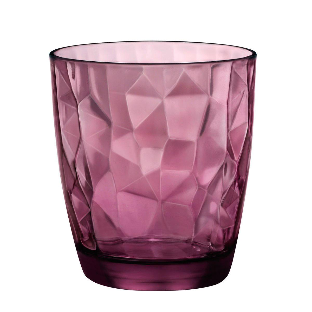 Стакан низкий Bormioli Rocco Diamond Rock Purple 302258-Q-02021990 390 мл розовый Стакан низкий Bormioli Rocco Diamond Rock Purple 302258-Q-02021990 390 мл розовый