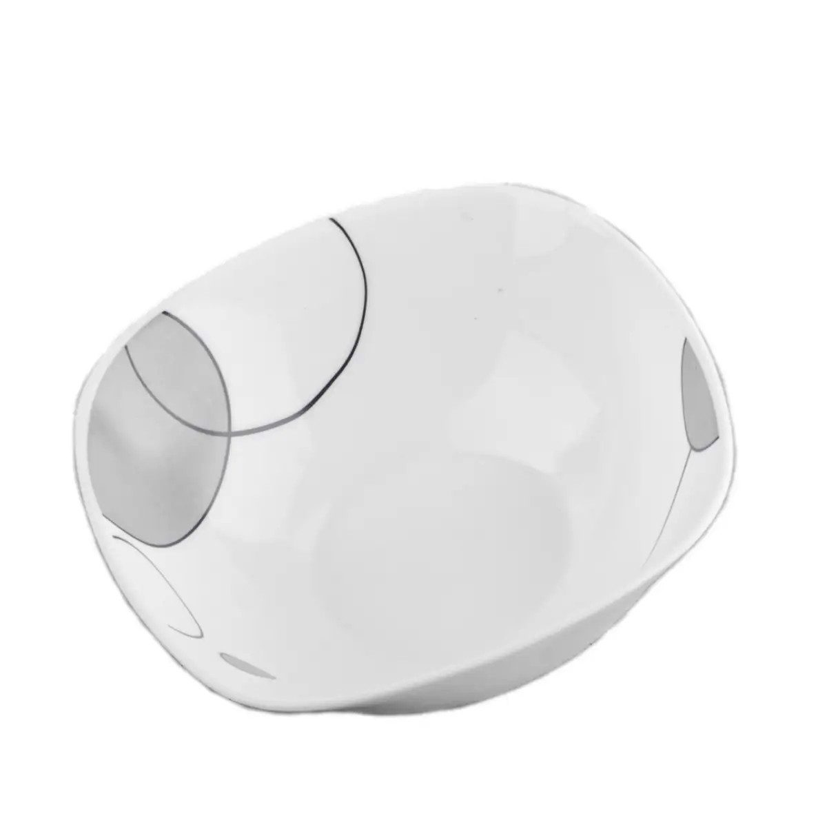 Салатник Vittora Серые пузыри square V-165Sgb 16.5 см белый