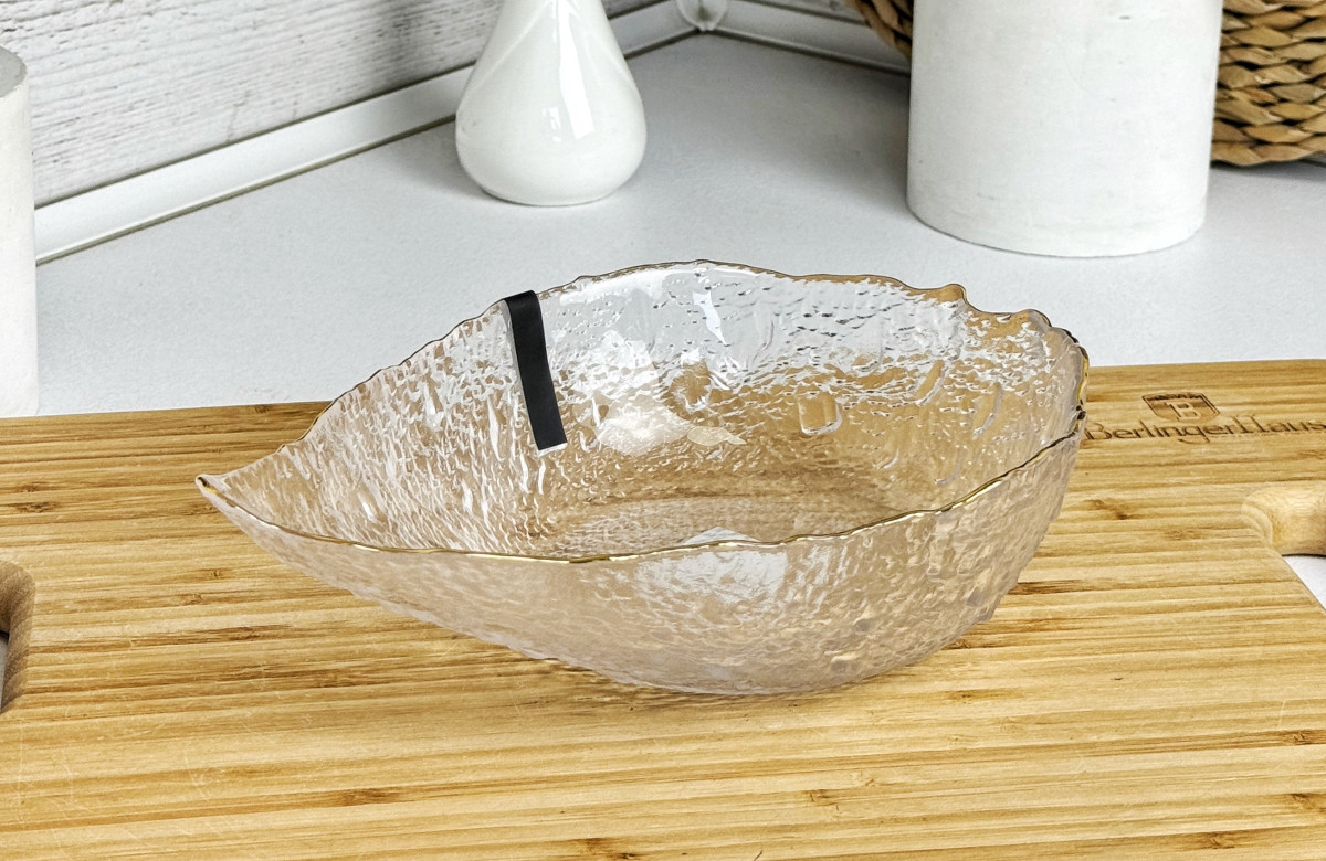 Салатник Ardesto Leaf AR5008 17.5 см прозрачный Салатник Ardesto Leaf AR5008 17.5 см прозрачный