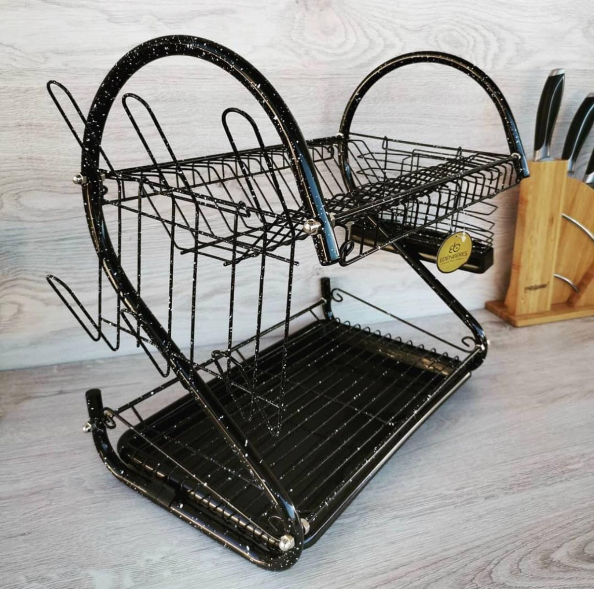 Сушилка настольная 2-х ярусная Edenberg EB-2109M-Black 26х41х56 см черная