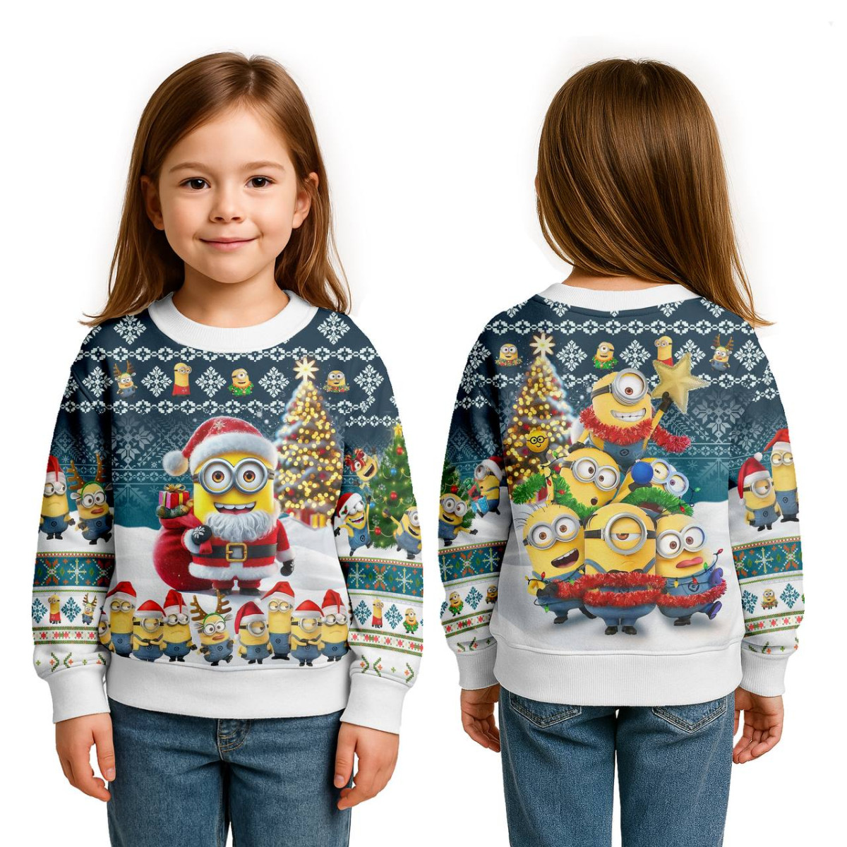 Свитшот детский с 3D принтом Minion Winter Fun 31822 104 см