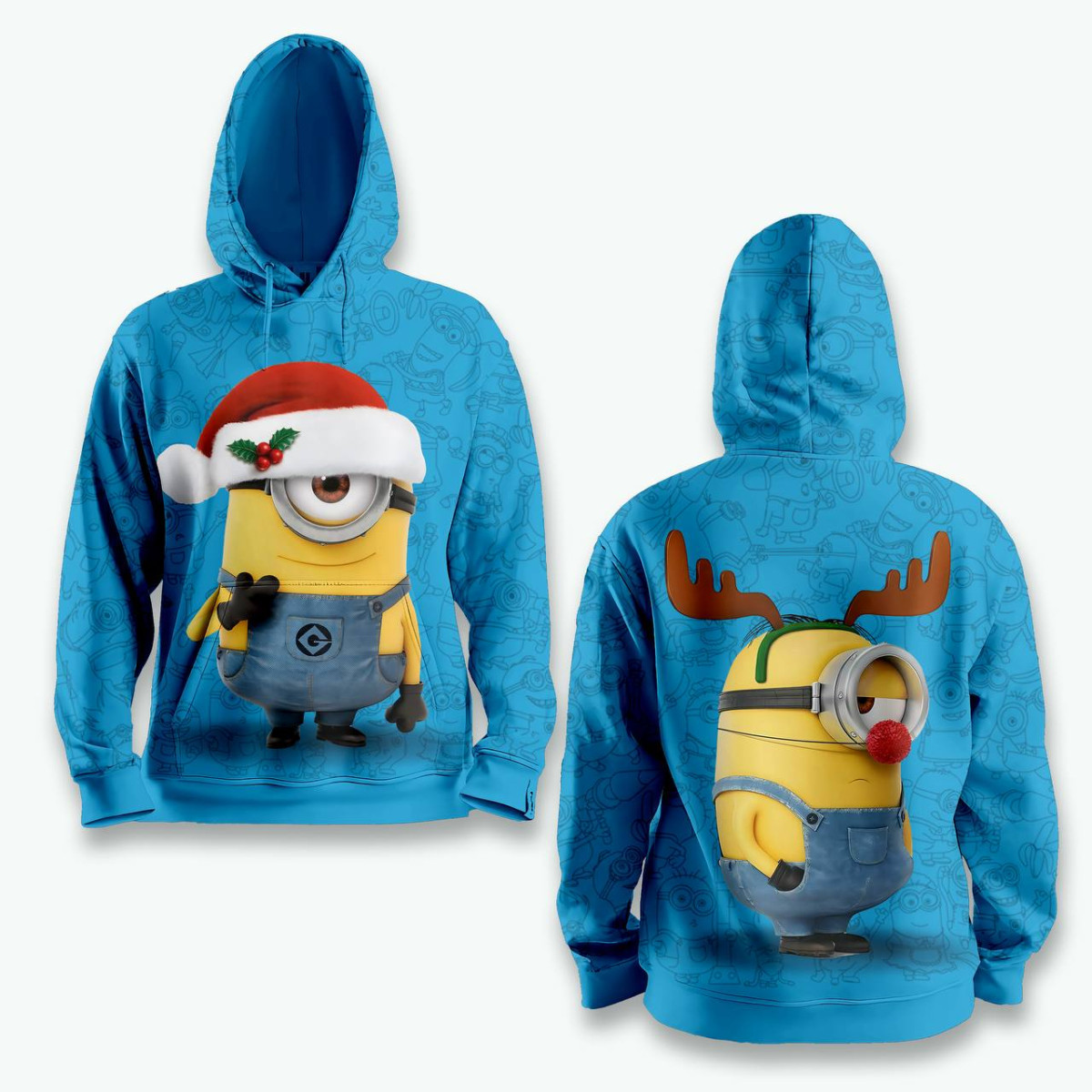 Свитшот с 3D принтом Santa Minion 31579 XS