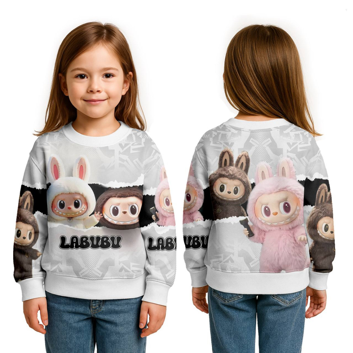Свитшот детский с 3D принтом Labubu №1 31971 104 см