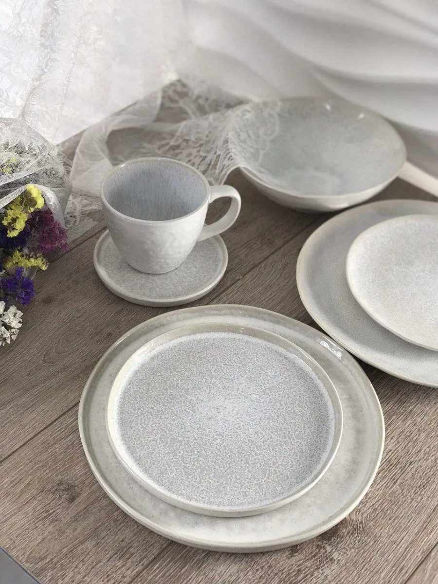 Тарелка десертная Olens Уайт стоун JM-1795-W 14 см