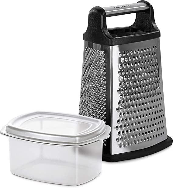 Терка четырехсторонняя с контейнером Barazzoni My Utensil 8640006700 22х16.5 см серебристая