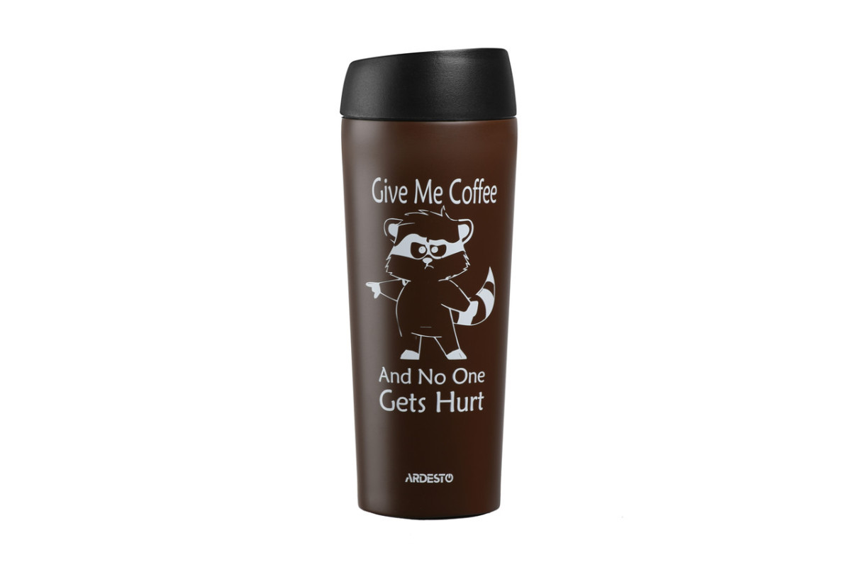 Термокружка Ardesto Сoffee Time AR-2645-DML 450 мл коричневая Термокружка Ardesto Сoffee Time AR-2645-DML 450 мл коричневая