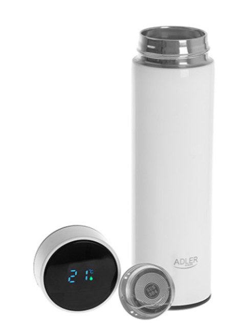 Термос питьевой с индикатором Adler AD-4506-white-LED 473 мл белый