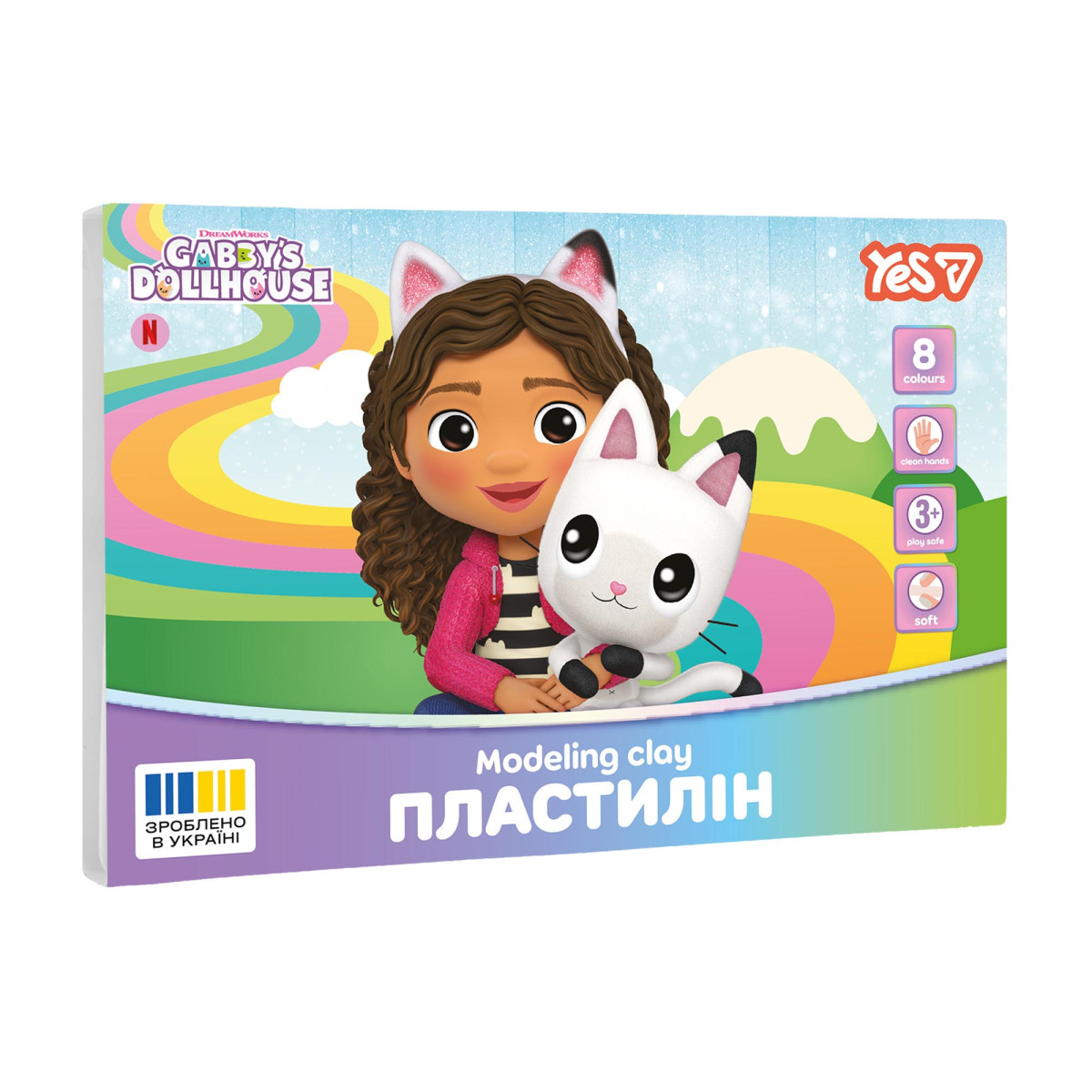Пластилин YES Gabby Dollhouse 540727 8 цветов
