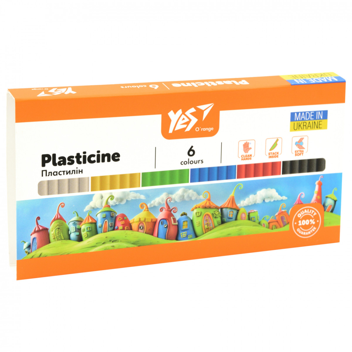 Пластилин YES Orange Line 540686 6 цветов 120 г