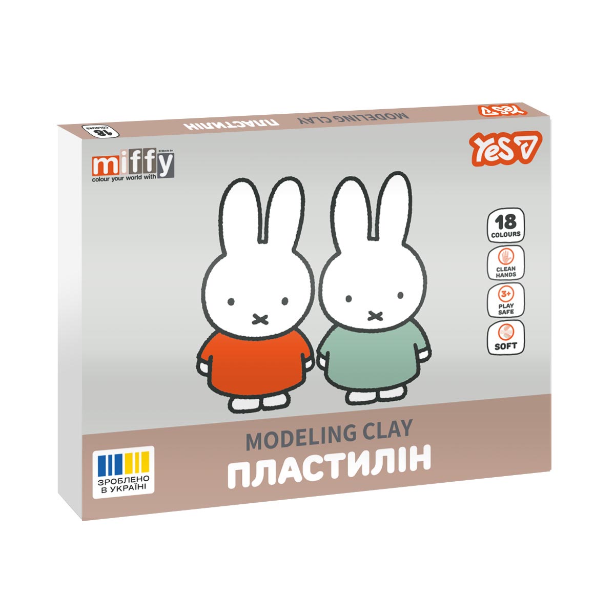 Пластилин YES Miffy 540721 18 цветов