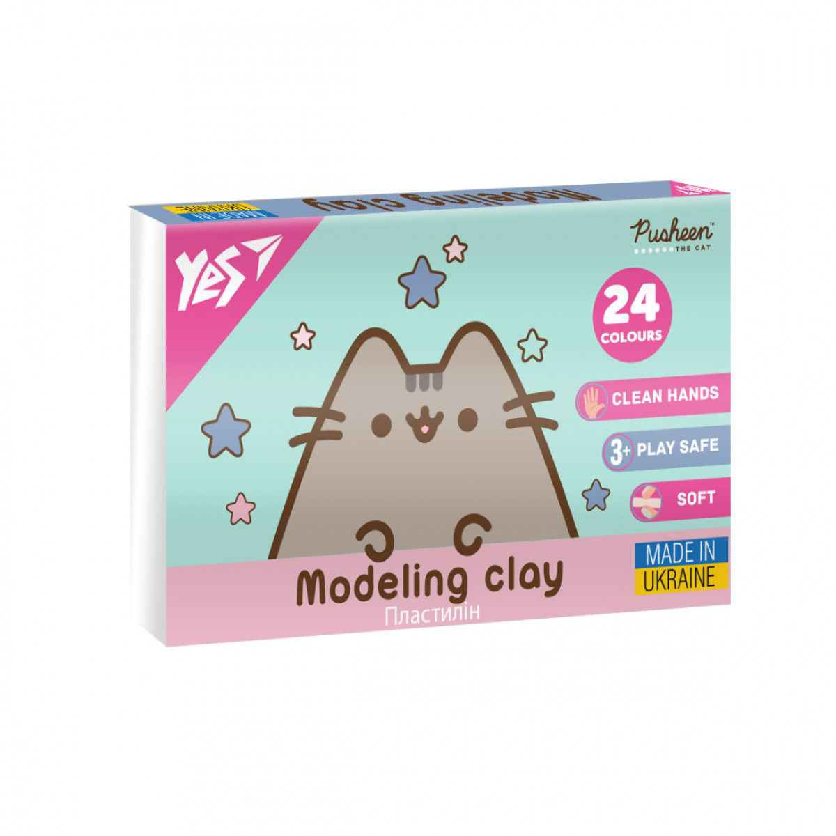 Пластилин YES Pusheen 540685 24 цветов 480 г