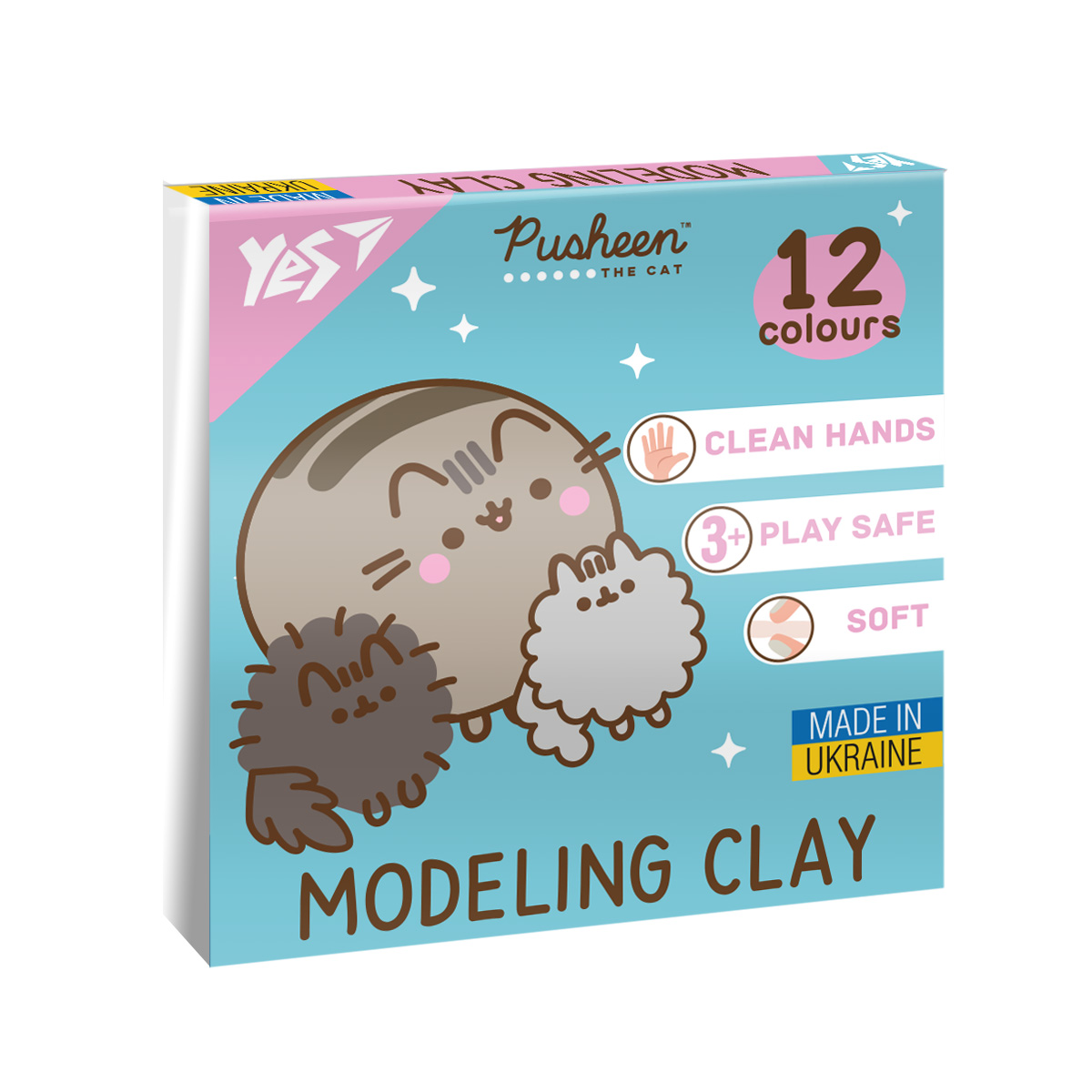Пластилин YES Pusheen 540669 12 цветов 240 г