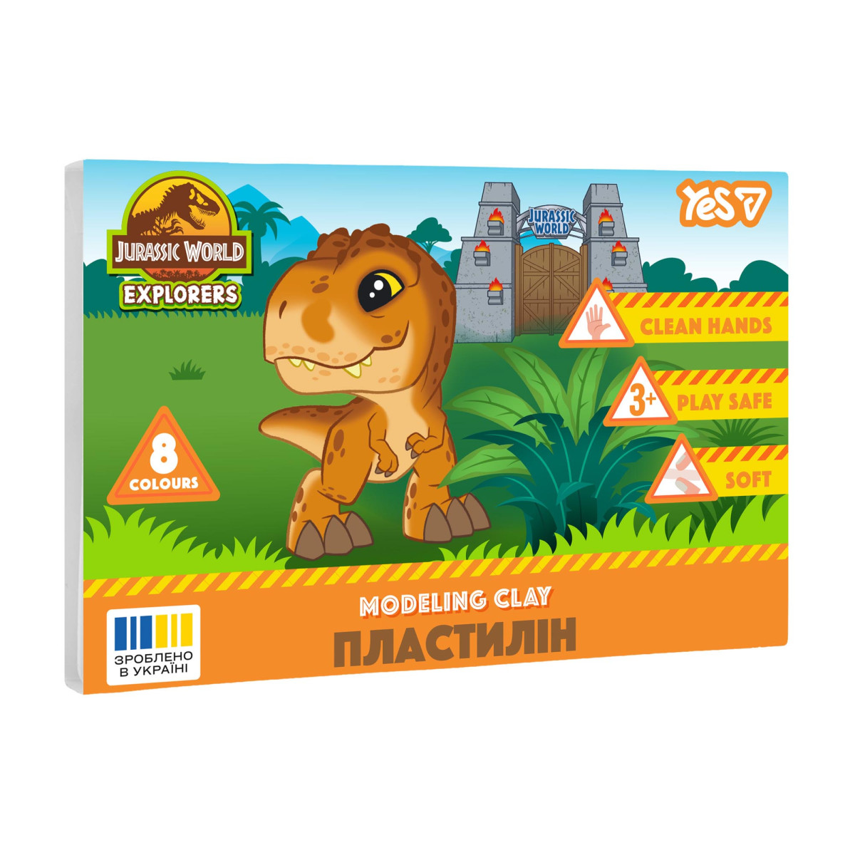 Пластилин YES Jurassic World Kids 540728 8 цветов
