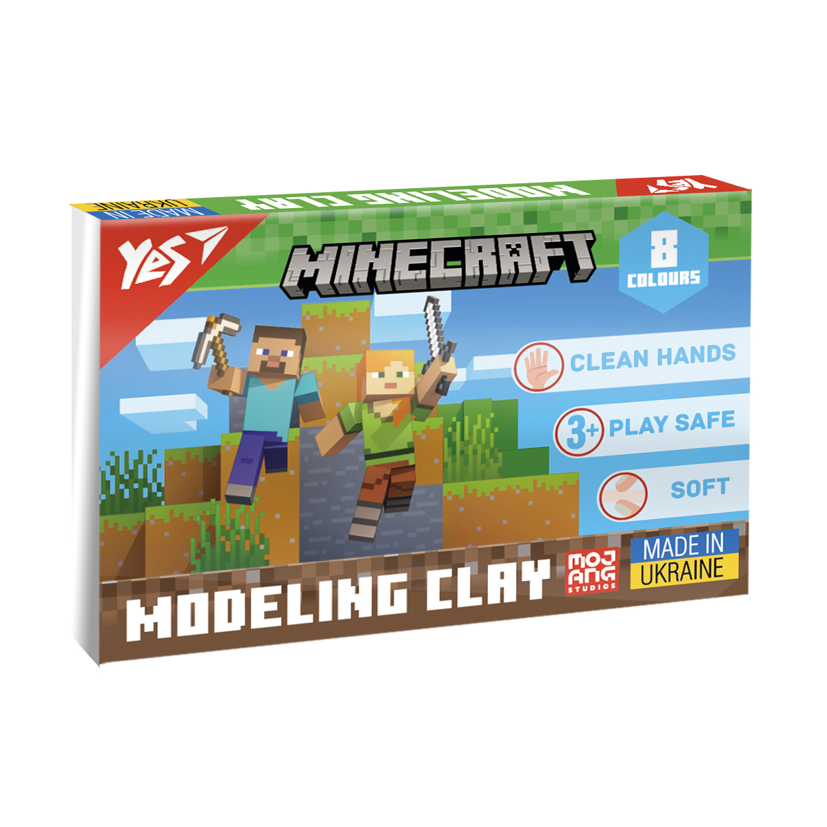Пластилин YES Minecraft 540656 8 цветов 160 г