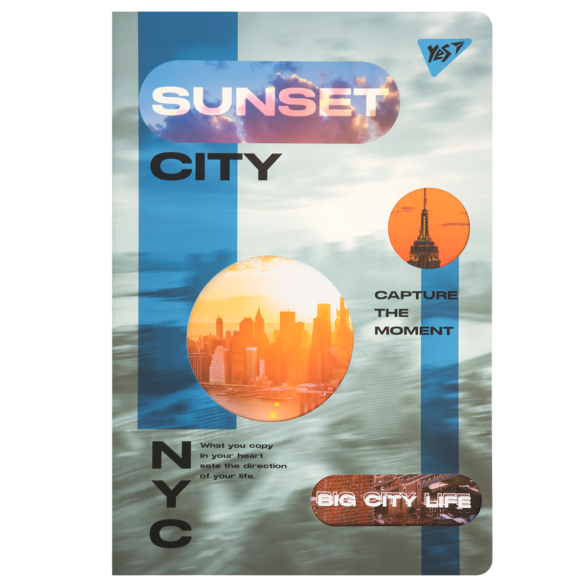 Тетрадь в клетку А4 YES Sunset city 682019 60 листов