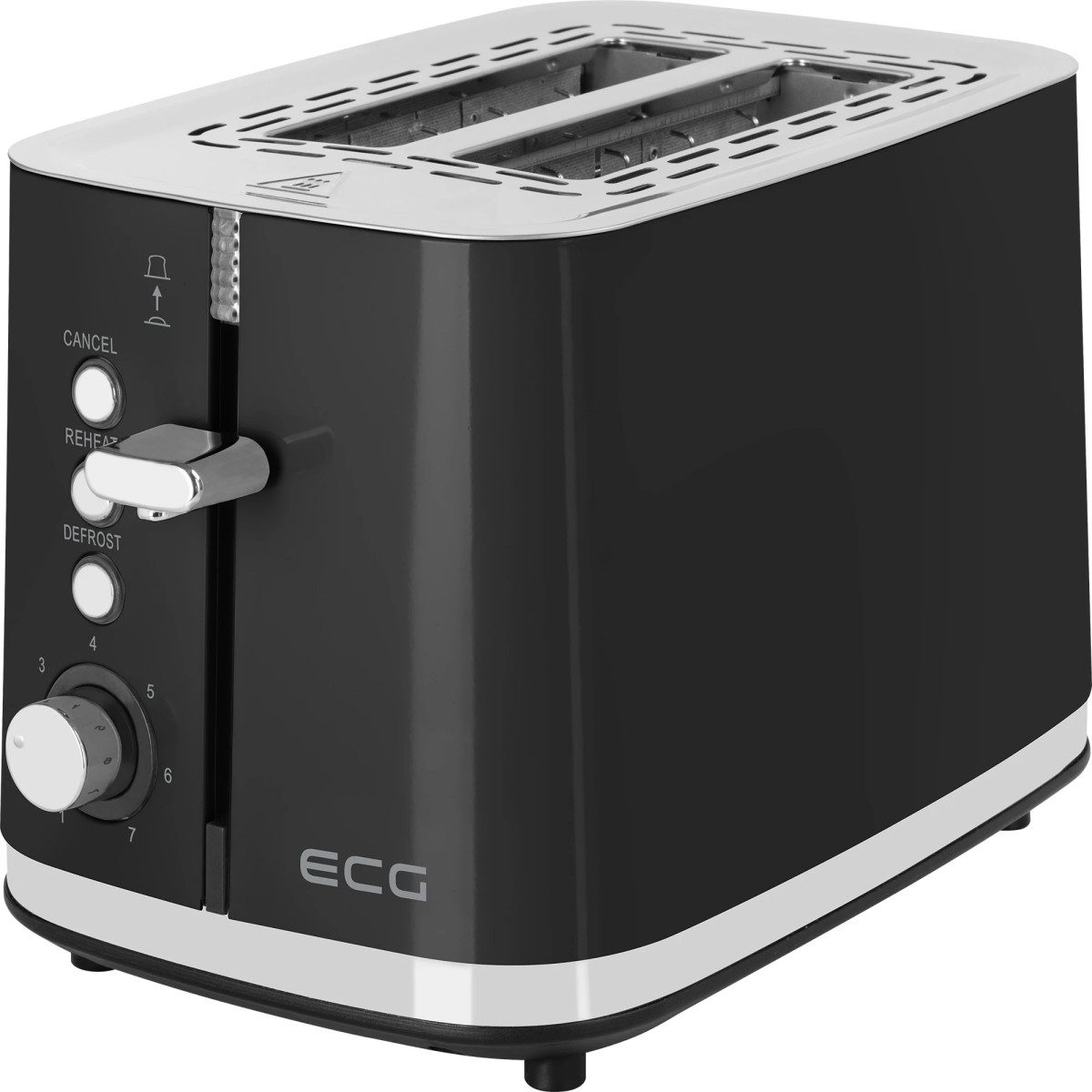 Тостер ECG ST 2766 Vintage Nero 925 Вт черный