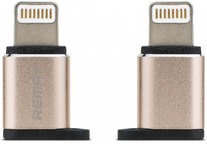 Переходник Visual RA-USB2 microUSB(F) to Lightning(M) Gold Remax 340906 Переходник Visual RA-USB2 microUSB(F) to Lightning(M) Gold Remax 340906