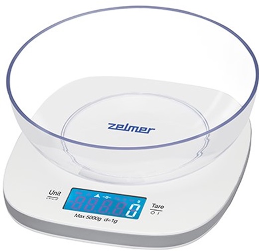 Весы кухонные ZELMER ZKS1450 5 кг белые Весы кухонные ZELMER ZKS1450 5 кг белые