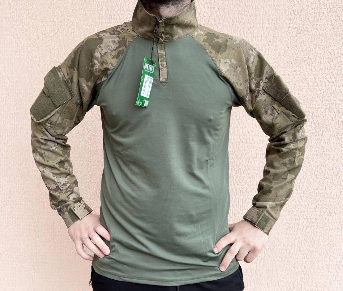 Рубашка мужская военная тактическая с липучками Турция Ubaks Убакс 7295 XL 52 р хаки Рубашка мужская военная тактическая с липучками Турция Ubaks Убакс 7295 XL 52 р хаки
