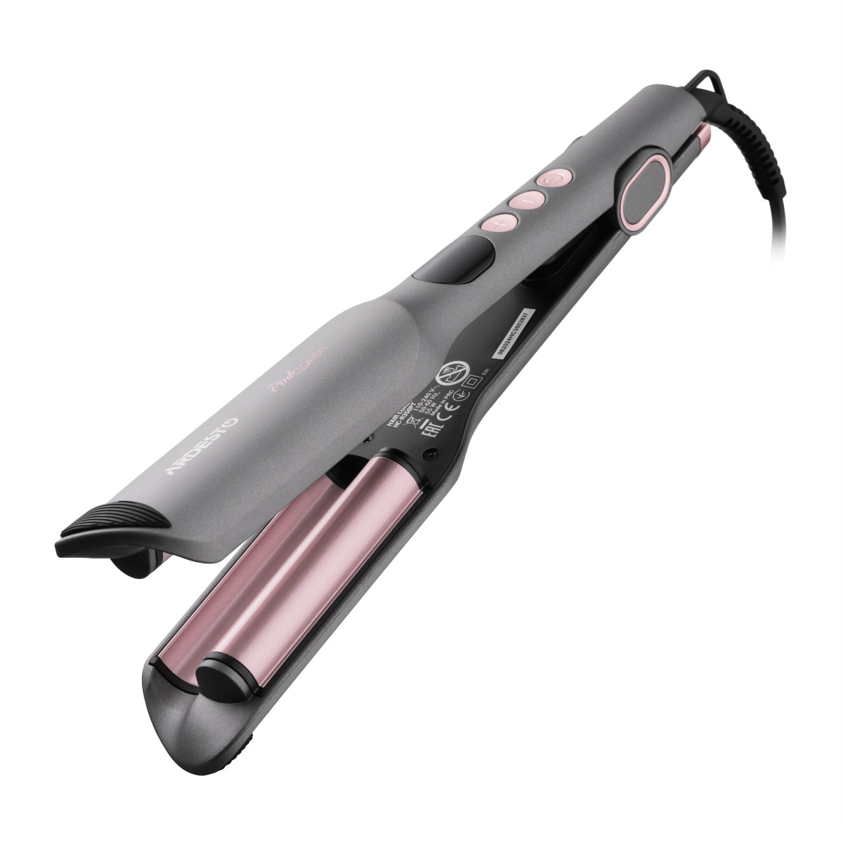 Плойка Ardesto Pink TouСh HС-R350PT 55 Вт серая Плойка Ardesto Pink TouСh HС-R350PT 55 Вт серая