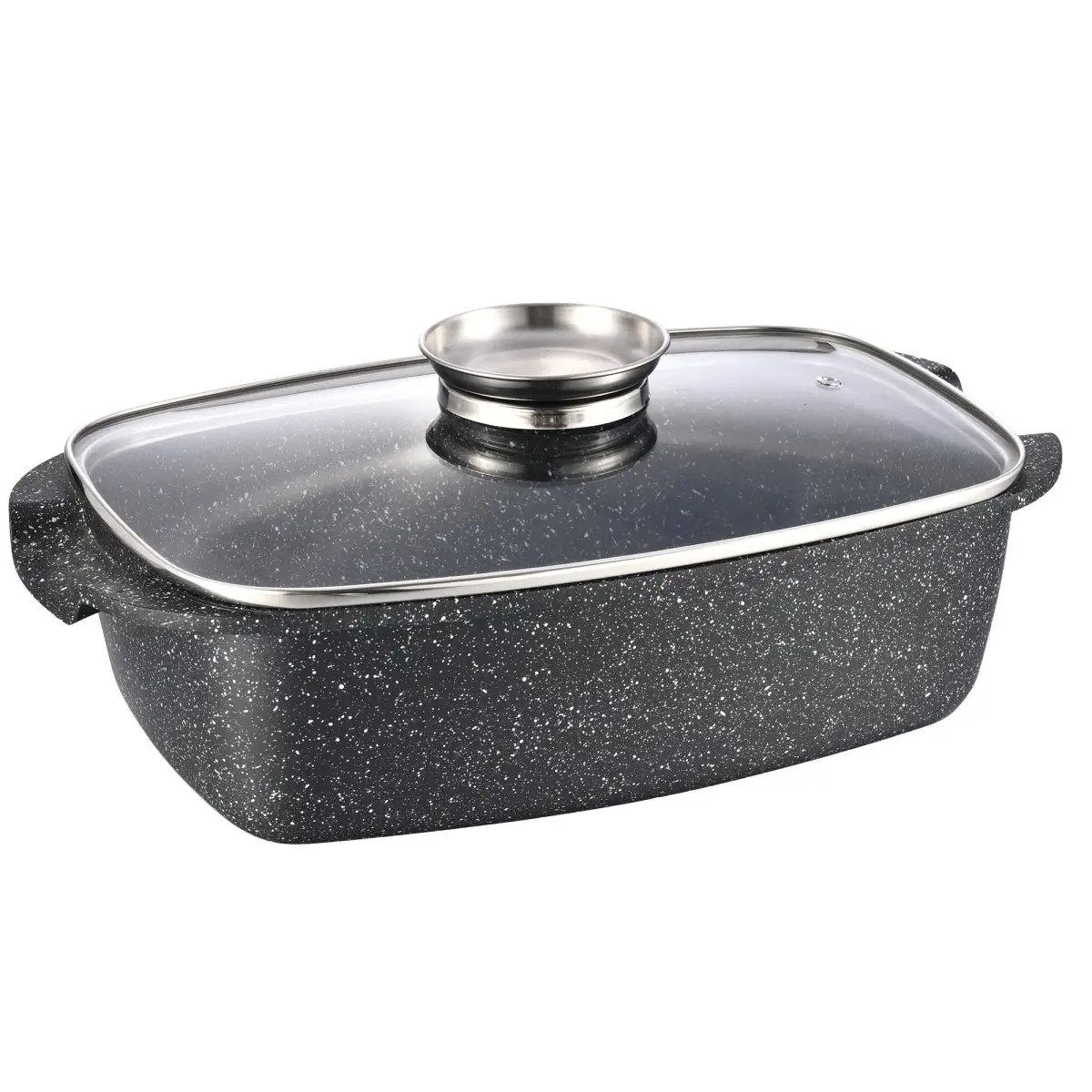 Жаровня Gusto MARBLE GT-2504-32 32x22х10.6 см 5.5 л серая