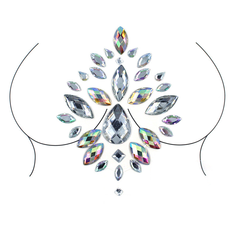 Наклейки кристаллы для груди Crystals 2 8517 11х8 см Наклейки кристаллы для груди Crystals 2 8517 11х8 см