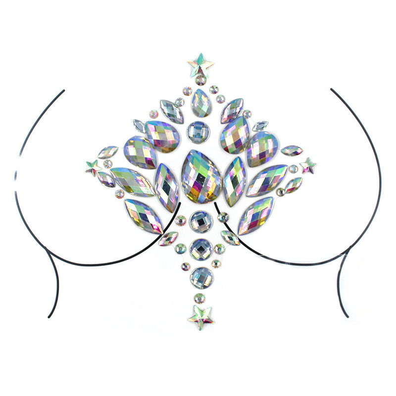Наклейки кристаллы для груди Crystals 3 8518 13х10.5 см Наклейки кристаллы для груди Crystals 3 8518 13х10.5 см