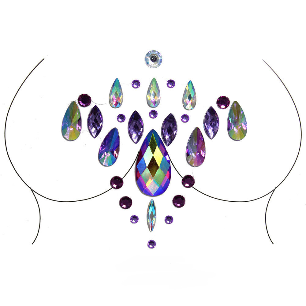 Наклейки кристаллы для груди Crystals 2 8506 9х8 см Наклейки кристаллы для груди Crystals 2 8506 9х8 см